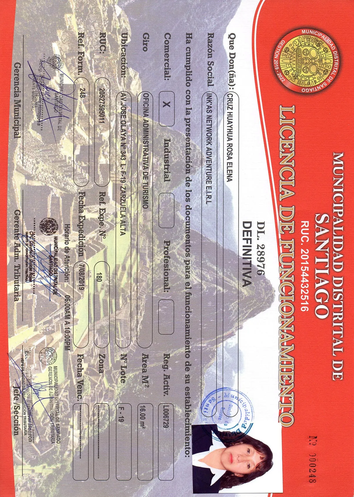 Municipal operating licence, Cusco